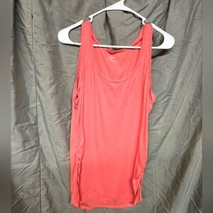 Pretty pink maternity tank top